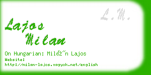 lajos milan business card